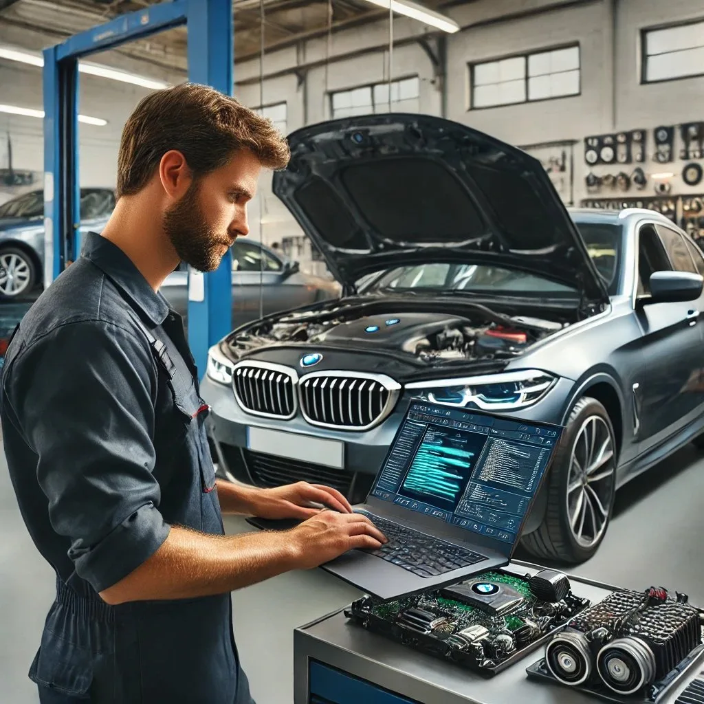 DME and CAS module programming on a BMW