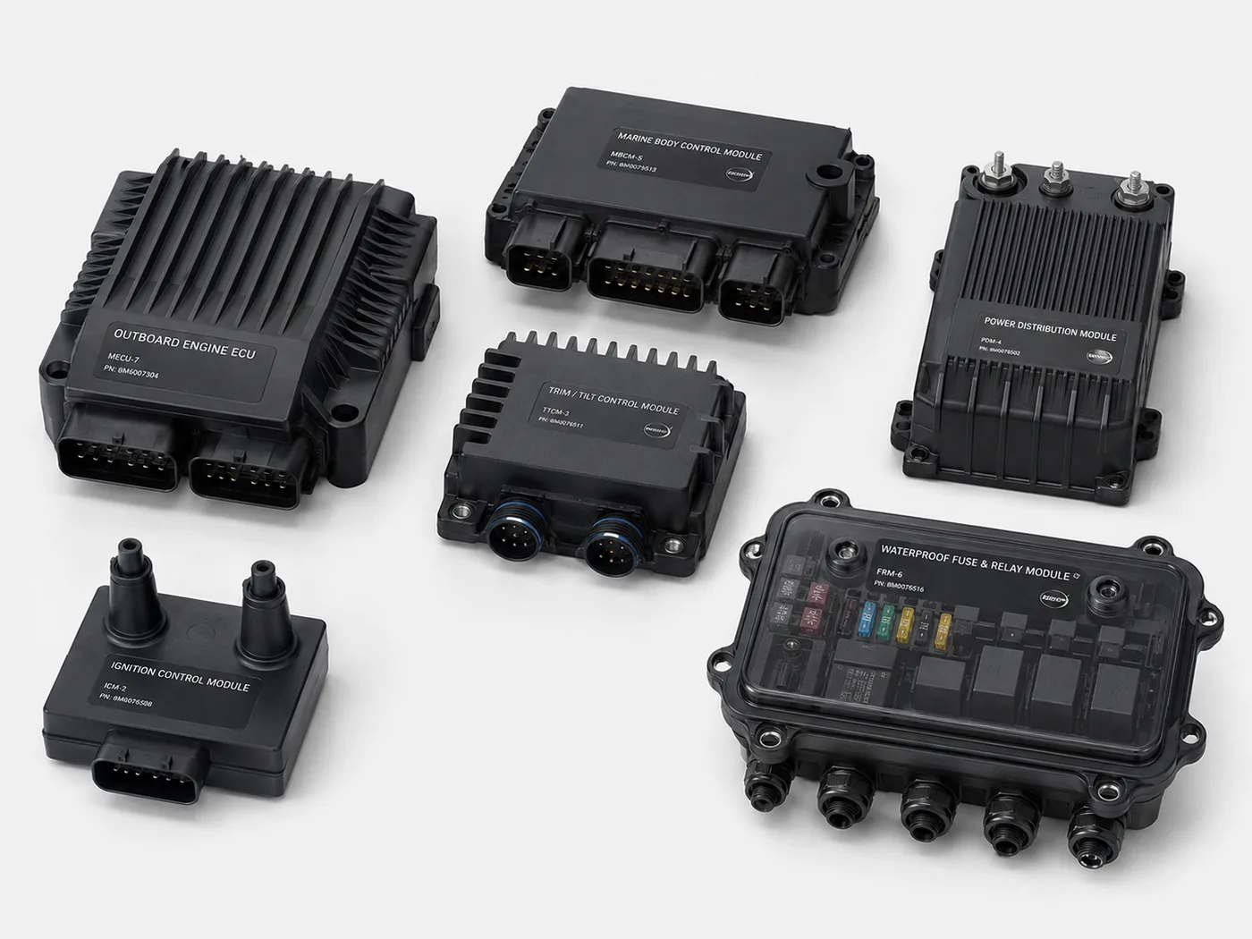 Marine outboard ECM and ignition modules