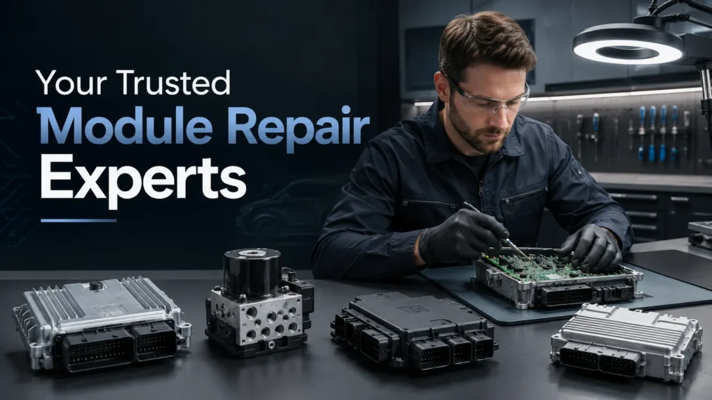 Trusted module repair experts at the ECU Repair Doctor bench
